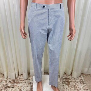 Tommy Hilfiger Seersucker Pants Mens 36x30 Blue White Stripe Classic Prep Summer